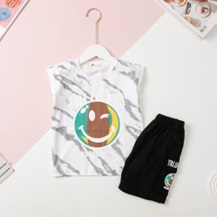 Bộ cotton TE BT sát nách mặt cười size đại 13/17 tuổi