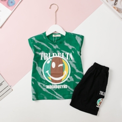 Bộ cotton TE BT sát nách mặt cười size đại 13/17 tuổi