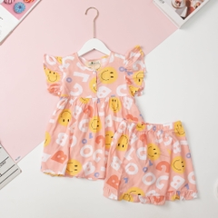 Bộ quần áo cotton TE lanh BG cúc ngực cánh tiên 10/14 x24