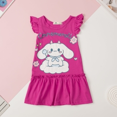 Váy cotton Bé gái đuôi cá, viền tay size 2/10 tuổi