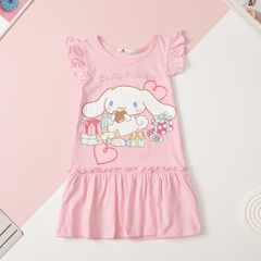 Váy cotton Bé gái đuôi cá, viền tay size 2/10 tuổi