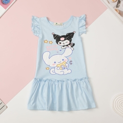 Váy cotton Bé gái đuôi cá, viền tay size 2/10 tuổi