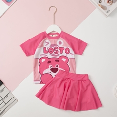 H444 Bộ bơi Bé gái kèm chân váy size 3/10T