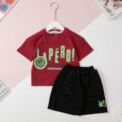 Bộ cotton trẻ em - bé trai B001,B002 ngắn tay LAPERO 10/16 x24