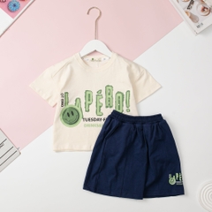 Bộ cotton trẻ em - bé trai B001,B002 ngắn tay LAPERO 10/16 x24