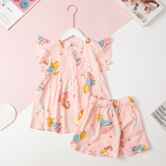Bộ quần áo cotton TE lanh BG cúc ngực cánh tiên 10/14 x24