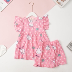 Bộ quần áo cotton TE lanh BG cúc ngực cánh tiên 10/14 x24