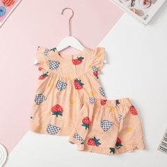 Bộ lanh Bé gái viền ngực size 2/10T (lô 2)