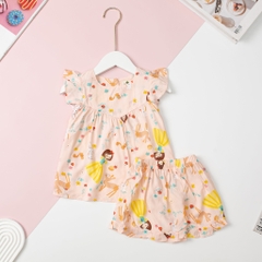 Bộ lanh Bé gái viền ngực size 2/10T (lô 2)