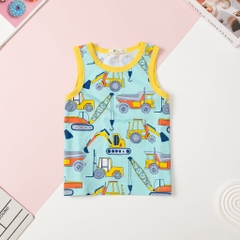 H463 Áo cotton Bé trai sát nách in hình size 2/8T x24