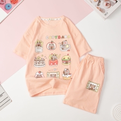 Bộ cotton BG ngắn tay phối ráp lăng 8/16 x24 H459