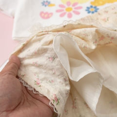 Bộ Bé gái áo croptop chân váy hoa ren 2/12T x24