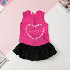 Bộ BG áo sát nách kèm chân váy nơ 2/10