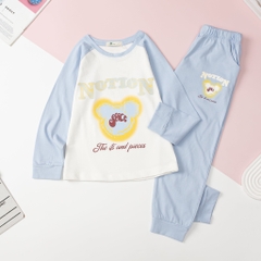 T402 Bộ Bé gái cotton thu đông vải dày size đại 8/16T