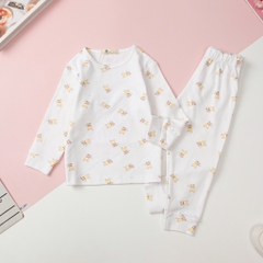 Bộ cotton thu đông trẻ em họa tiết size 3/10T