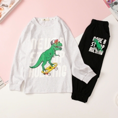 T406 Bộ cotton thu đông Bé trai size đại 8/16T
