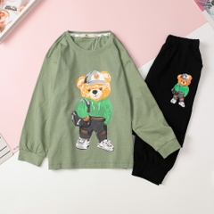 T406 Bộ cotton thu đông Bé trai size đại 8/16T