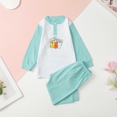 T405 Bộ sơ sinh thu đông trơn màu size 6/36m