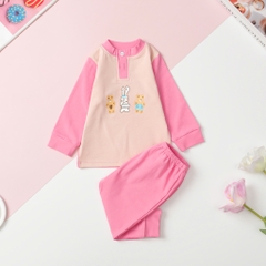 T405 Bộ sơ sinh thu đông trơn size 6/36 tháng