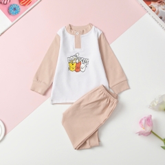 T405 Bộ sơ sinh thu đông trơn size 6/36 tháng