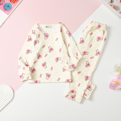 Bộ Bé gái nỉ bông hình họa tiết size 3/10T x24