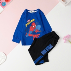 T419 Bộ Bé trai cotton thu đông Siêu nhân, Khủng long size 3/10T