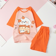 H447 Bộ cotton BG giáp lăng 4/12 x24
