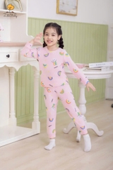 Bộ Bé gái nỉ bông hình họa tiết size 3/10T x24