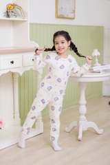 Bộ Bé gái nỉ bông hình họa tiết size 3/10T x24