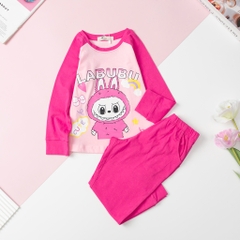 Bộ Bé gái thu đông tay ráp lăng size 3/10 tuổi