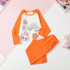 Bộ Bé gái thu đông tay ráp lăng size 3/10 tuổi