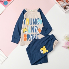 T422 Bộ thu đông Bé trai tay giáp lăng size 4/10T