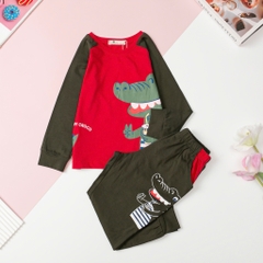 T422 Bộ thu đông Bé trai tay giáp lăng size 4/10T