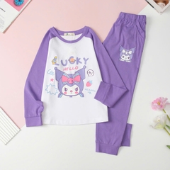 T416 Bộ Bé gái thu đông cotton ráp lăng size đại 8/16T
