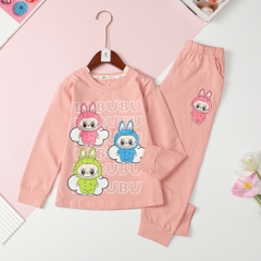 T402 Bộ Bé gái cotton thu đông vải dày size đại 8/16T