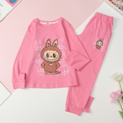 T416 Bộ Bé gái cotton thu đông size 8/16T