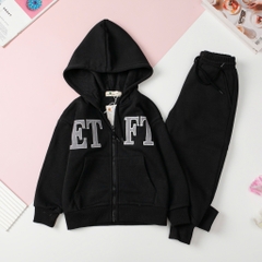 Bộ Bé trai nỉ bông dày có mũ thêu ETPT size 4/8 tuổi