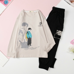 Bộ Bé trai cotton dài tay thu đông size 8/16 tuổi