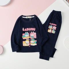Bộ cotton thu đông BG in Labulu 2/10