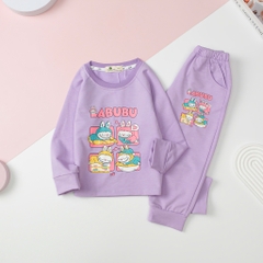 Bộ cotton thu đông BG in Labulu 2/10