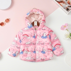 Áo phao Bé gái LITIBABY trần bông hình họa tiết size 2/10T