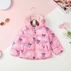 Áo phao Bé gái LITIBABY trần bông hình họa tiết size 2/10T