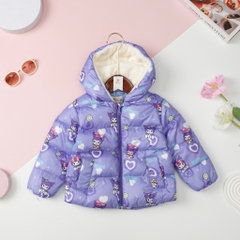 Áo phao Bé gái LITIBABY trần bông hình họa tiết size 2/10T