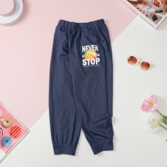 T428 Quần thu đông Bé trai in số 86, chữ size 8 đến 16 tuổi