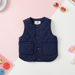 Áo gile Bé trai, bé gái trần trám size 2/10 tuổi