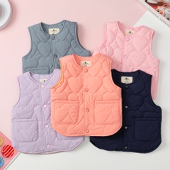 Áo gile Bé trai, bé gái trần trám size 2/10 tuổi