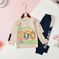 T403 Bộ cotton Bé trai thu đông size 2/8 tuổi