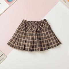 Chân váy kaki kẻ xếp ly có quần lót bên trong size 4/14 tuổi