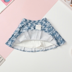 Chân váy kaki kẻ xếp ly có quần lót bên trong size 4/14 tuổi