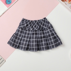 Chân váy kaki kẻ xếp ly có quần lót bên trong size 4/14 tuổi